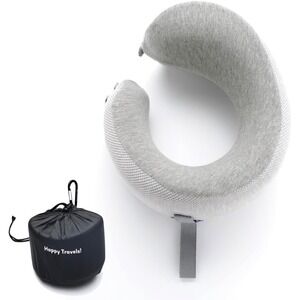 C CUSHION LAB‎ Ergonomic Travel Neck Pillow Gray Medium Airplane